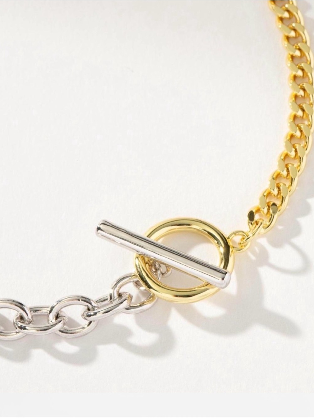 Uncommon James Mixed Metal Chain Necklace — Gold + Silver